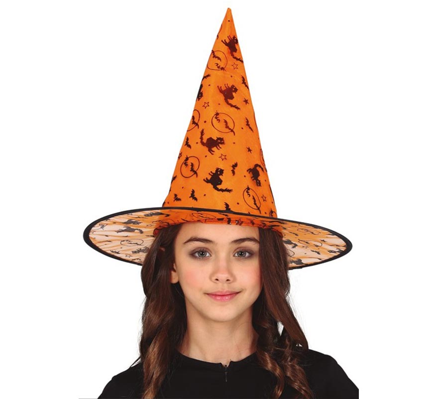 Translation missing: es.Sombrero de Bruja Naranja Infantil