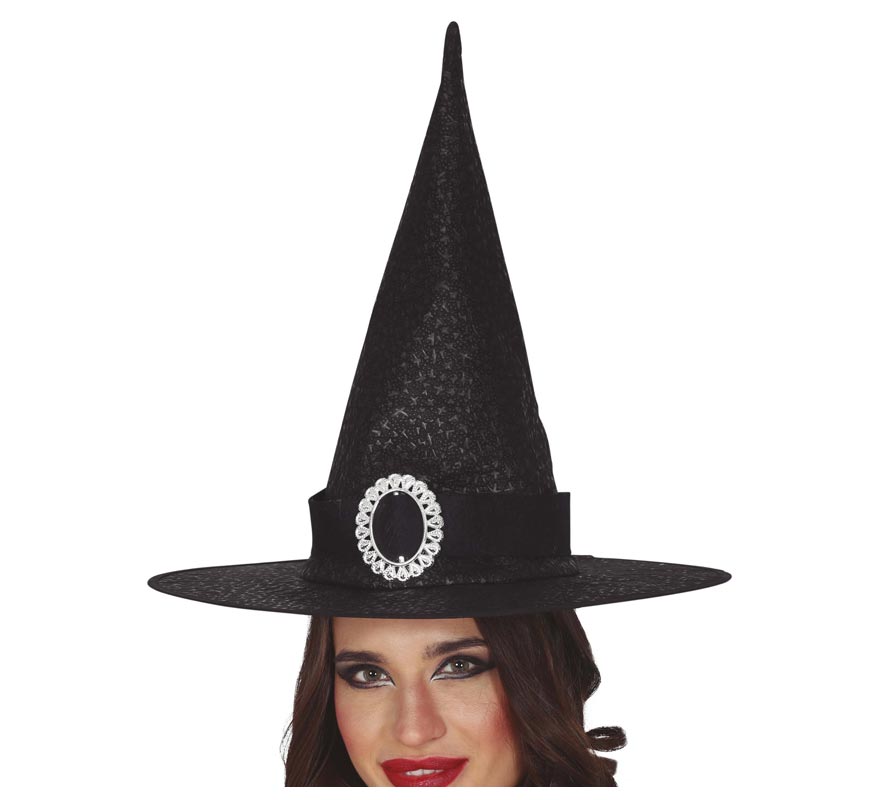 Translation missing: es.Sombrero de Bruja Negro con Hebilla