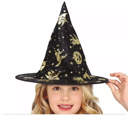 Sombrero de Bruja Negro Halloween Infantil