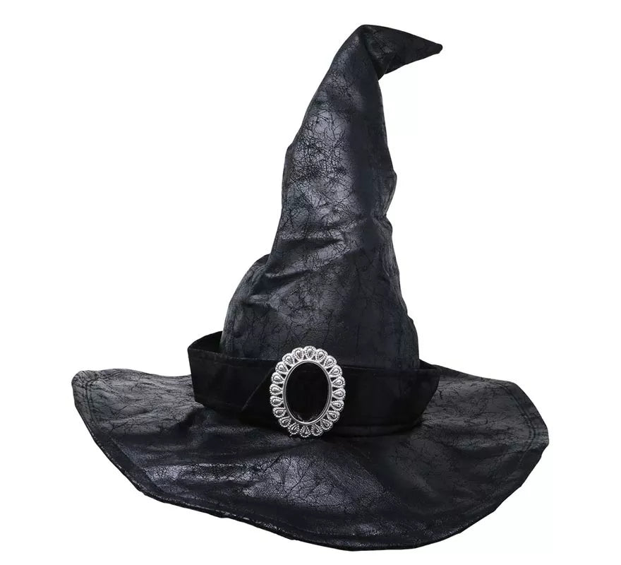 Translation missing: es.Sombrero de Bruja Negro imitación piel