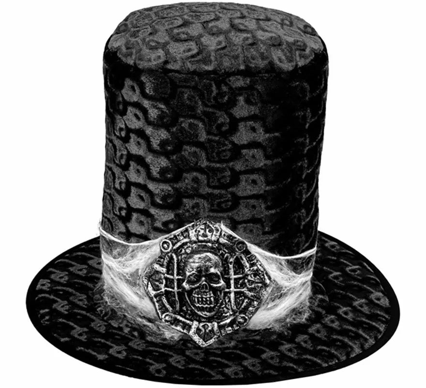 Translation missing: es.Sombrero de Copa o Chistera Calavera de Terciopelo negro