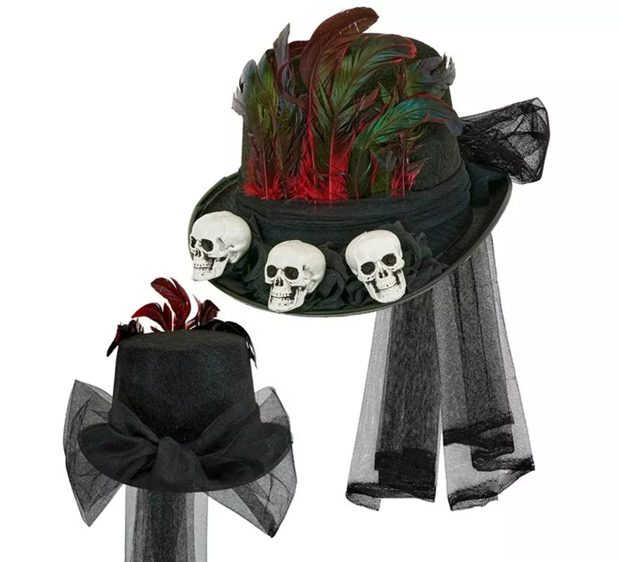 Translation missing: es.Sombrero de Copa Vudú Calaveras