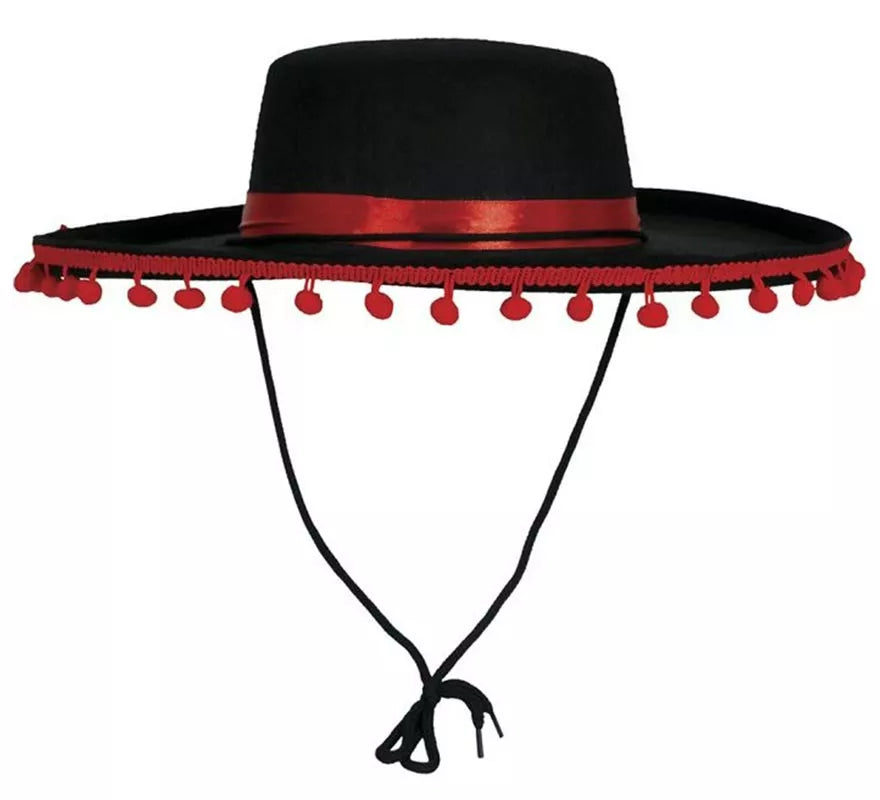Translation missing: es.Sombrero de Cordobés con Borlas elegante