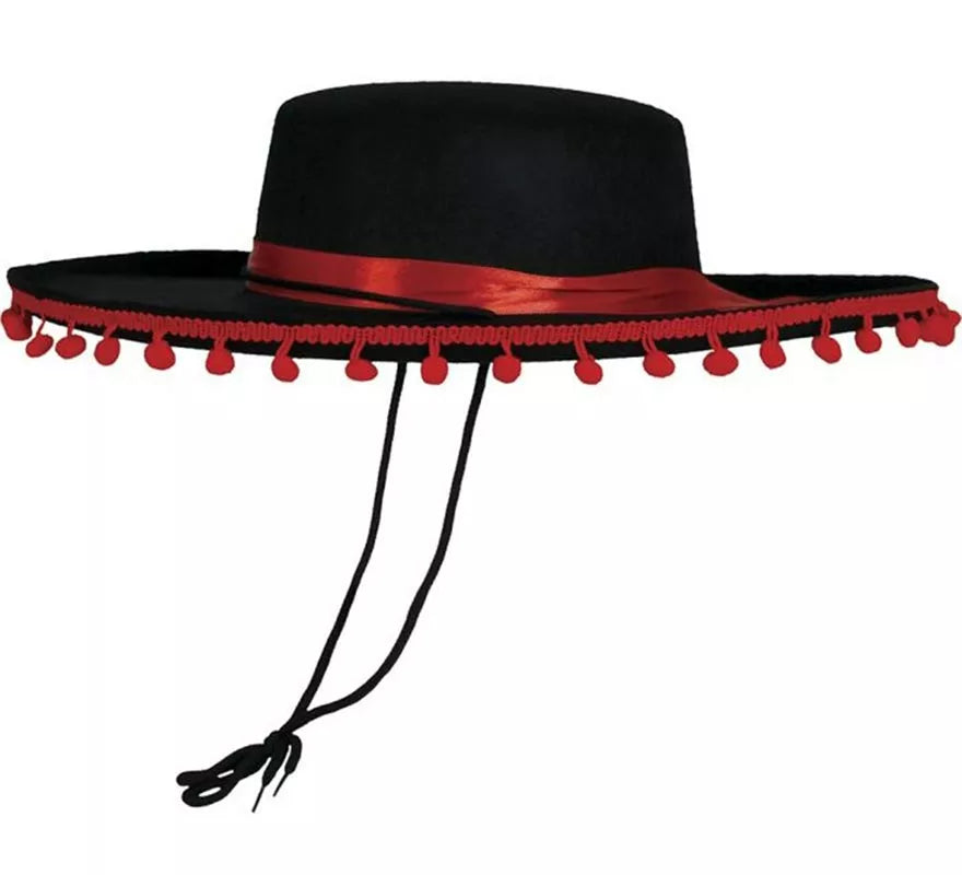 Translation missing: es.Sombrero de Cordobés con Borlas elegante