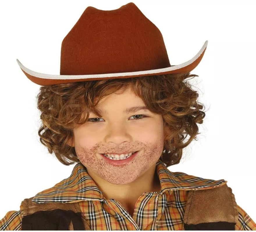 Translation missing: es.Sombrero de fieltro Vaquero infantil marrón