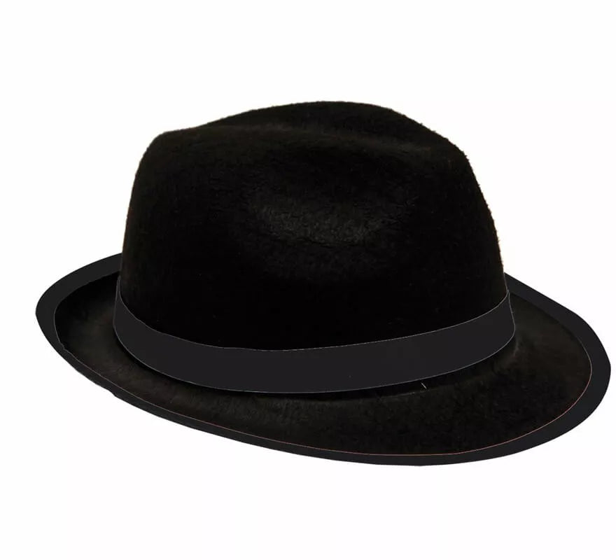 Translation missing: es.Sombrero de Gánster de fieltro negro Infantil