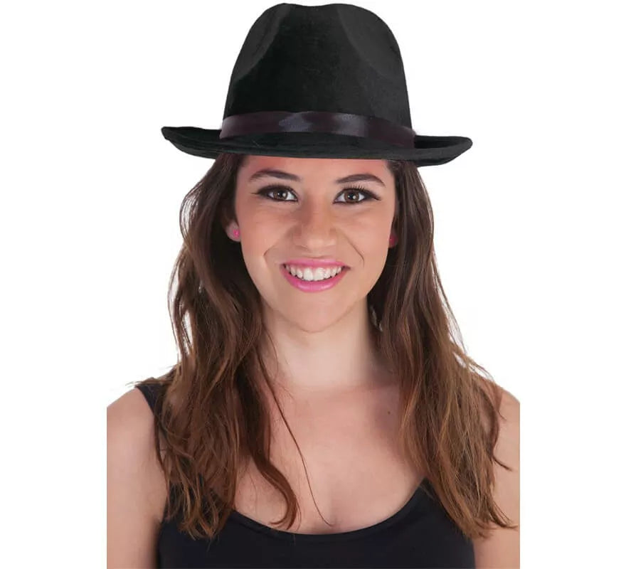 Translation missing: es.Sombrero de Gánster Negro para adultos