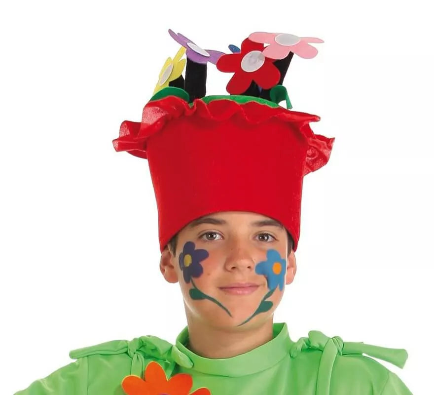 Translation missing: es.Sombrero de Maceta con flores infantil