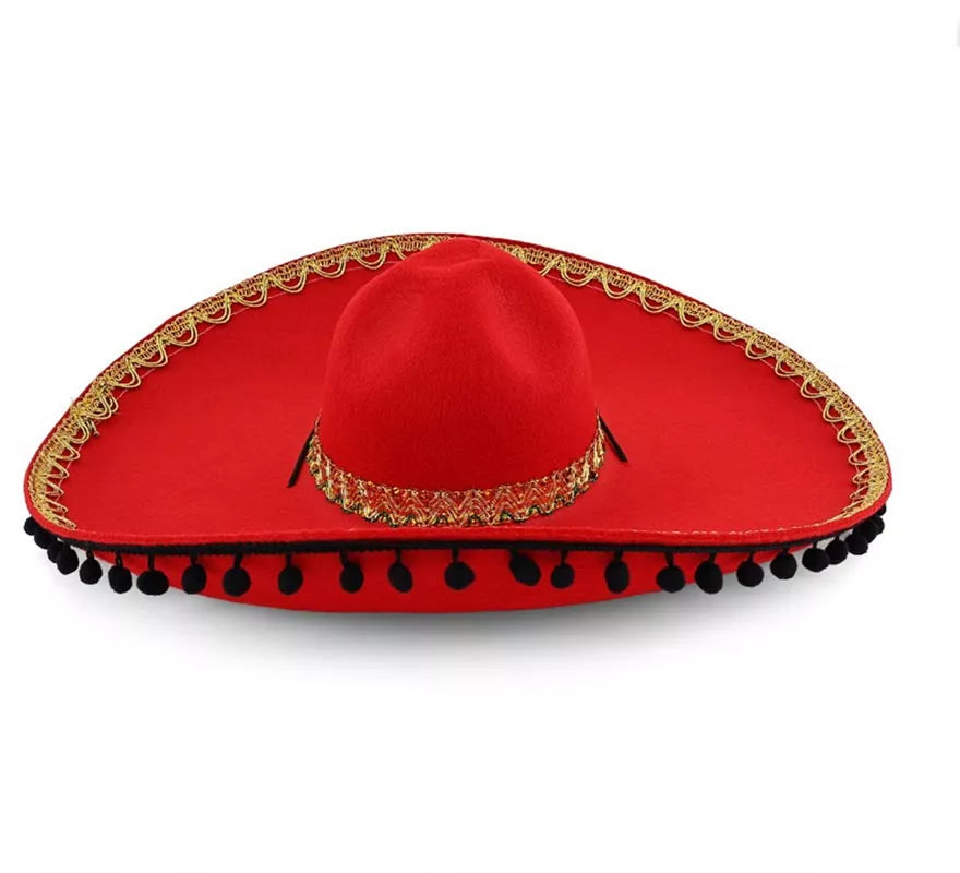 Translation missing: es.Sombrero de Mariachi Mejicano rojo adulto