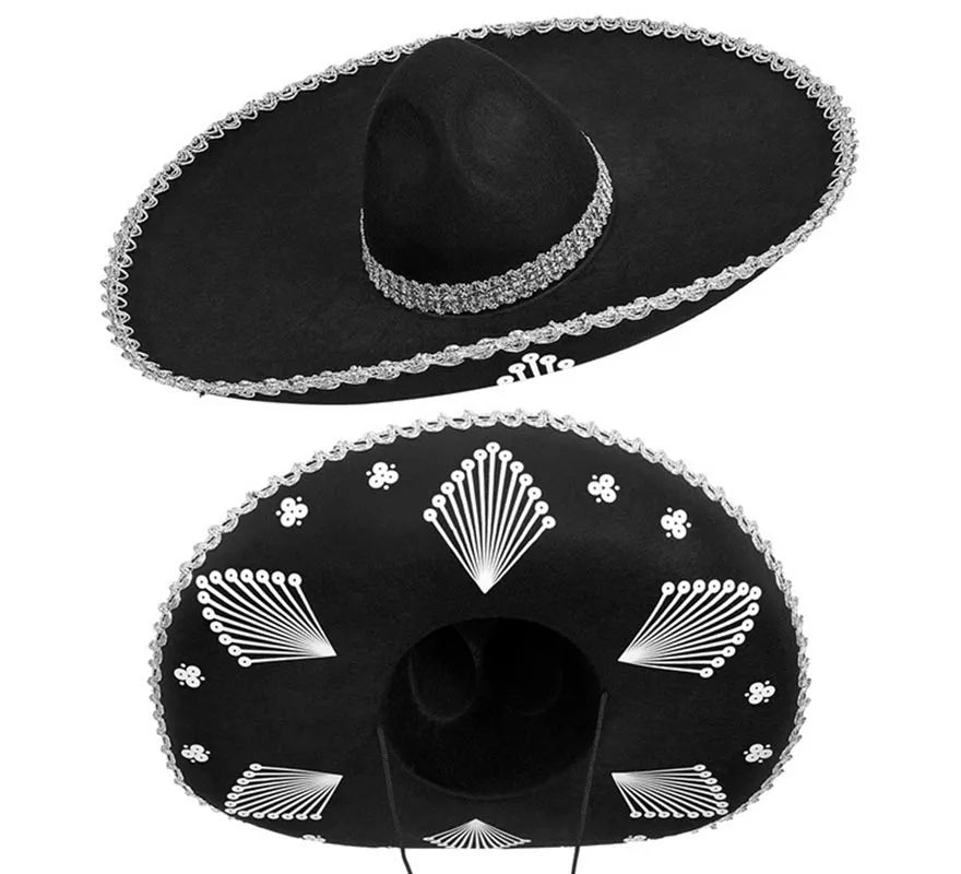 Translation missing: es.Sombrero de Mariachi Mexicano negro adulto
