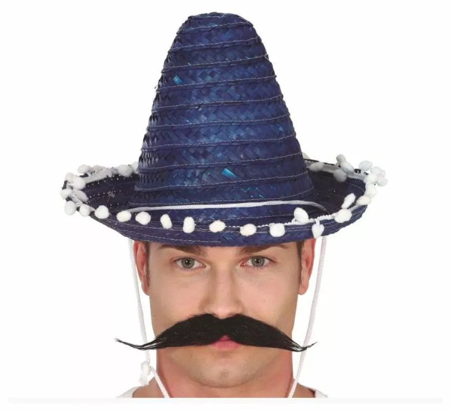 Sombrero de Mexicano con Borlas en varios colores de 33 cm