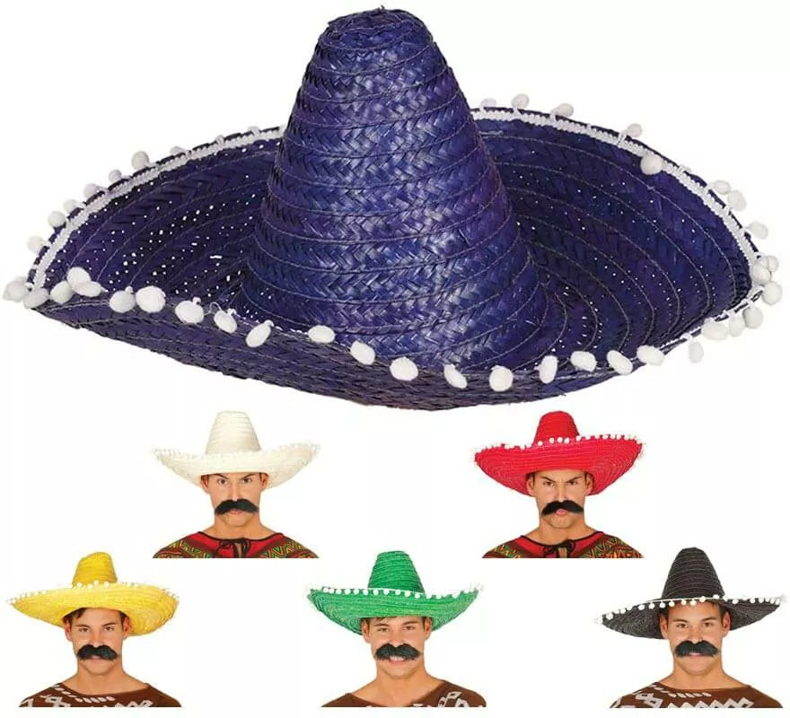 Translation missing: es.Sombrero de Mexicano con Borlas en varios colores de 50 cm
