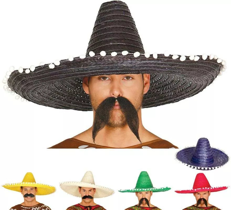 Translation missing: es.Sombrero de Mexicano con Borlas en varios colores de 60 cm