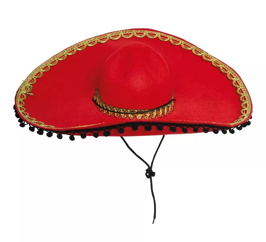 Translation missing: es.Sombrero de Mexicano Rojo Fieltro
