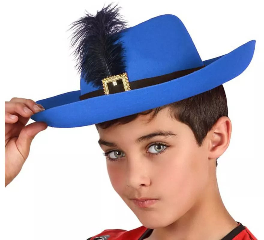 Translation missing: es.Sombrero de Mosquetero Azul infantil
