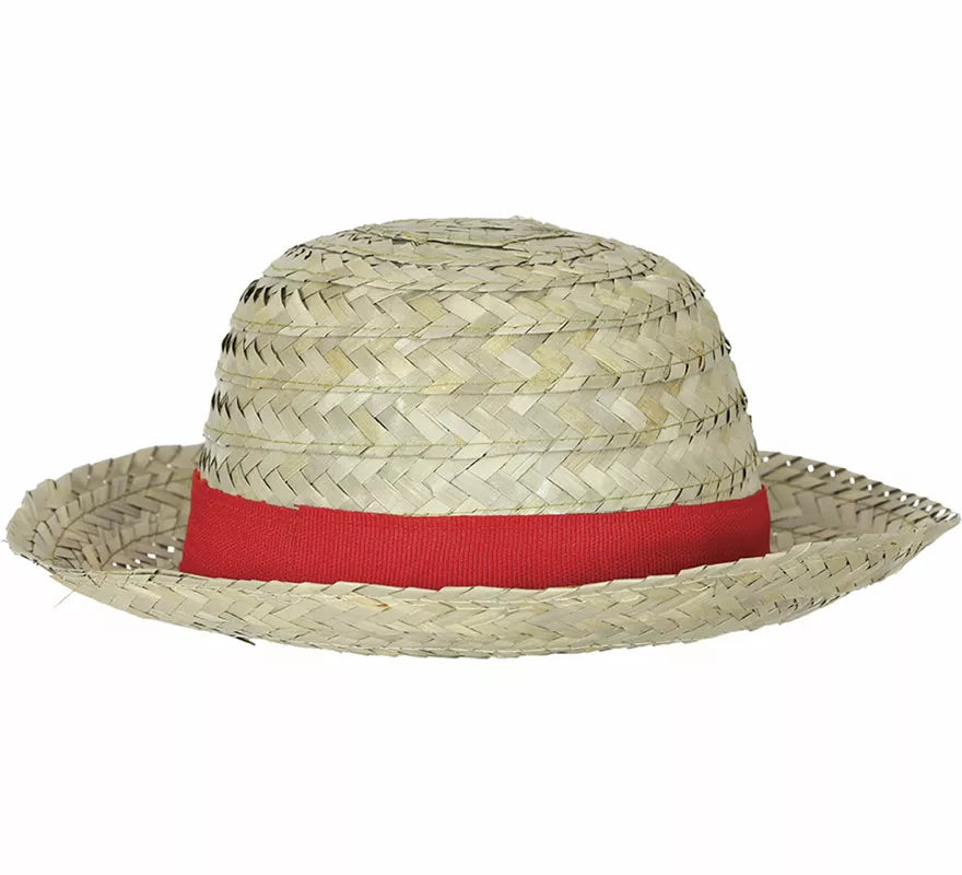 Translation missing: es.Sombrero de Paja con cinta roja adulto