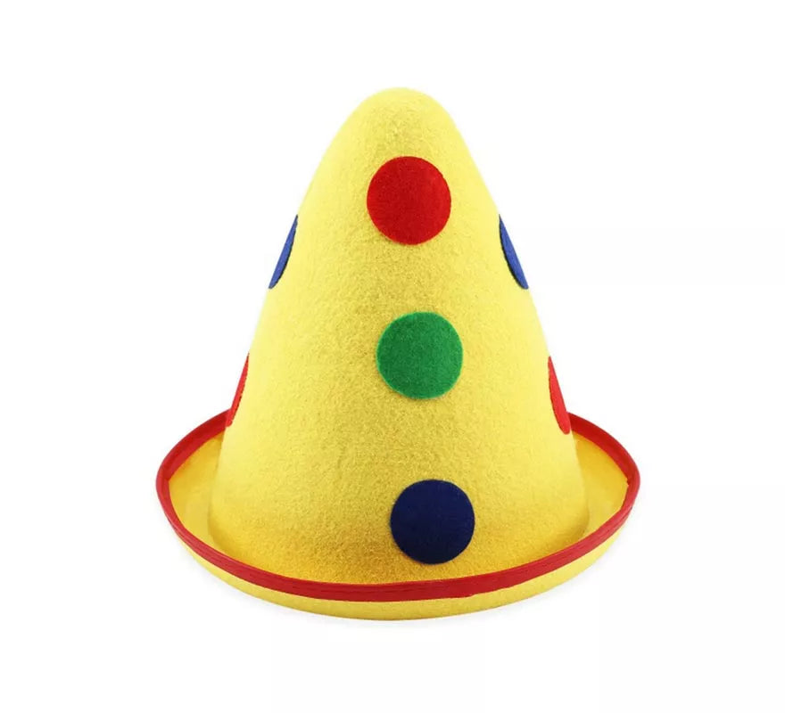 Translation missing: es.Sombrero de Payaso Cono amarillo adulto