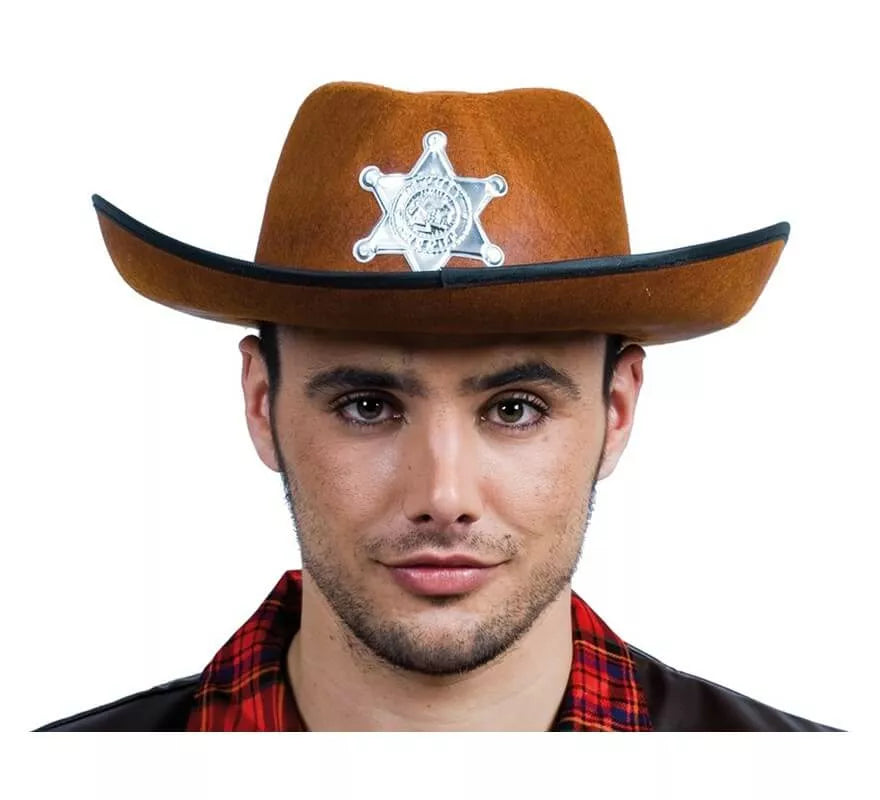 Translation missing: es.Sombrero de Sheriff marrón con estrella