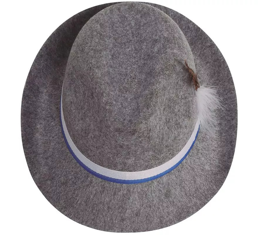 Translation missing: es.Sombrero de Tirolés gris con cinta azul