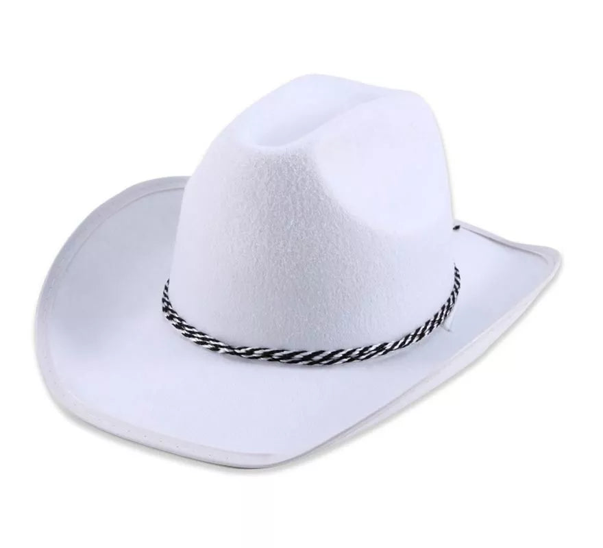 Translation missing: es.Sombrero de Vaquero blanco cordón negro infantil