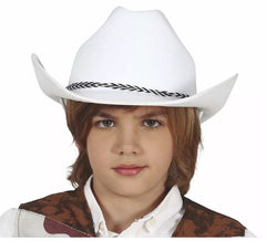 Sombrero de Vaquero Blanco de Fieltro Infantil