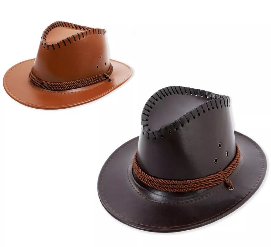 Translation missing: es.Sombrero de Vaquero con Cuerda en varios colores de cuero infantil
