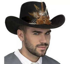 Sombrero de Vaquero con Plumas
