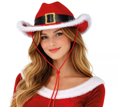 Sombrero de Vaquero de Papá Noel de Fieltro