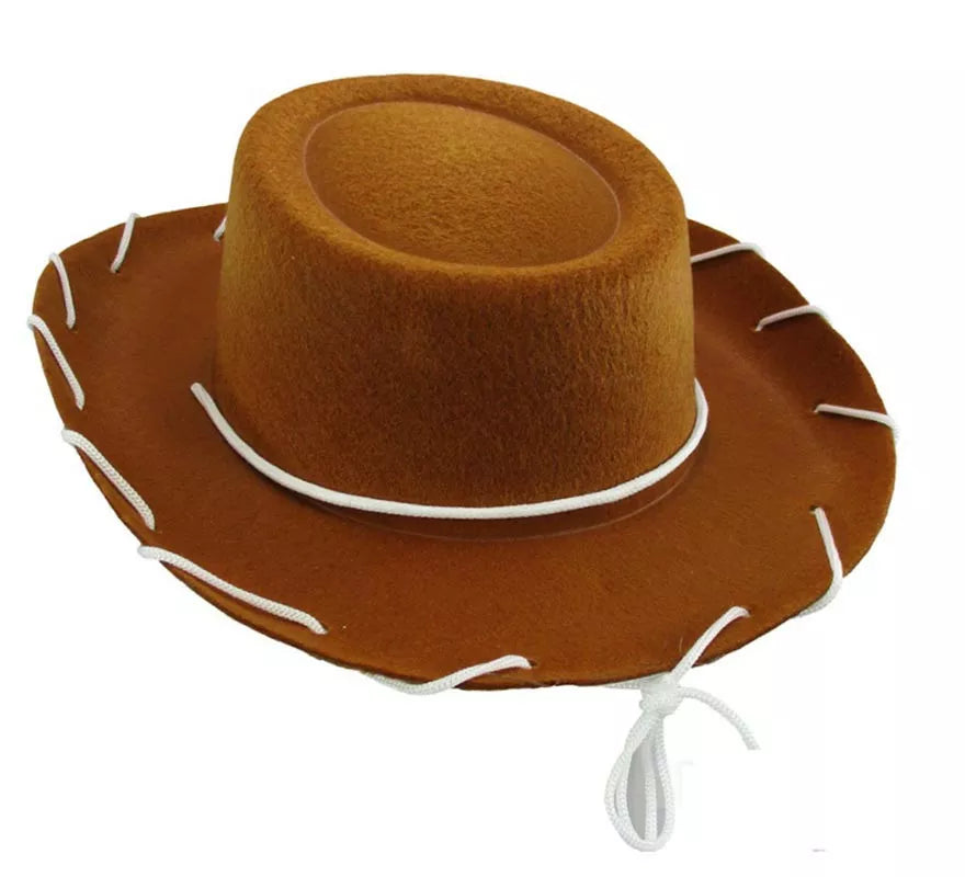 Translation missing: es.Sombrero de Vaquero marrón con costuras infantil