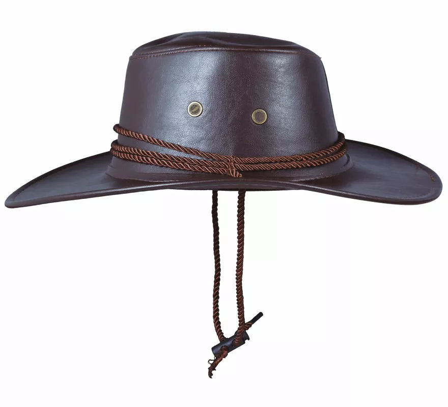 Translation missing: es.Sombrero de Vaquero Marrón de Piel Simulada