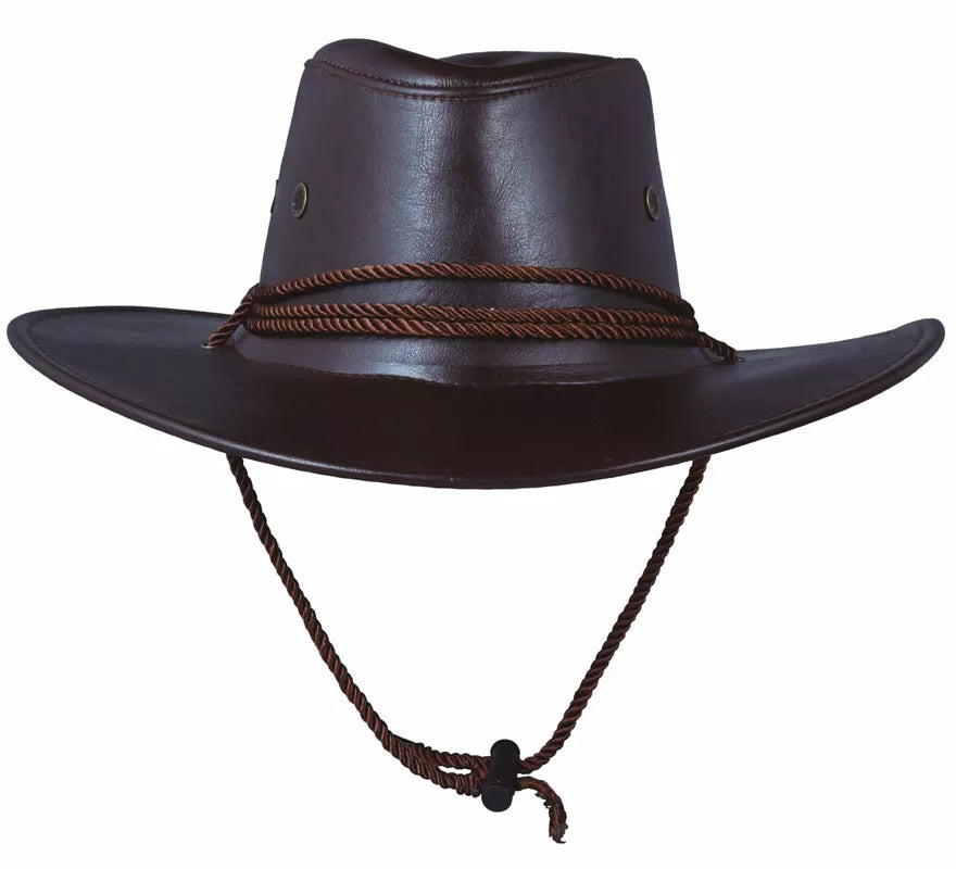 Translation missing: es.Sombrero de Vaquero Marrón de Piel Simulada