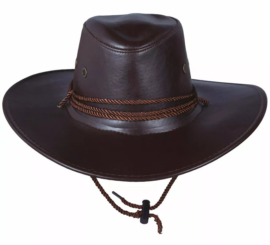 Translation missing: es.Sombrero de Vaquero Marrón de Piel Simulada