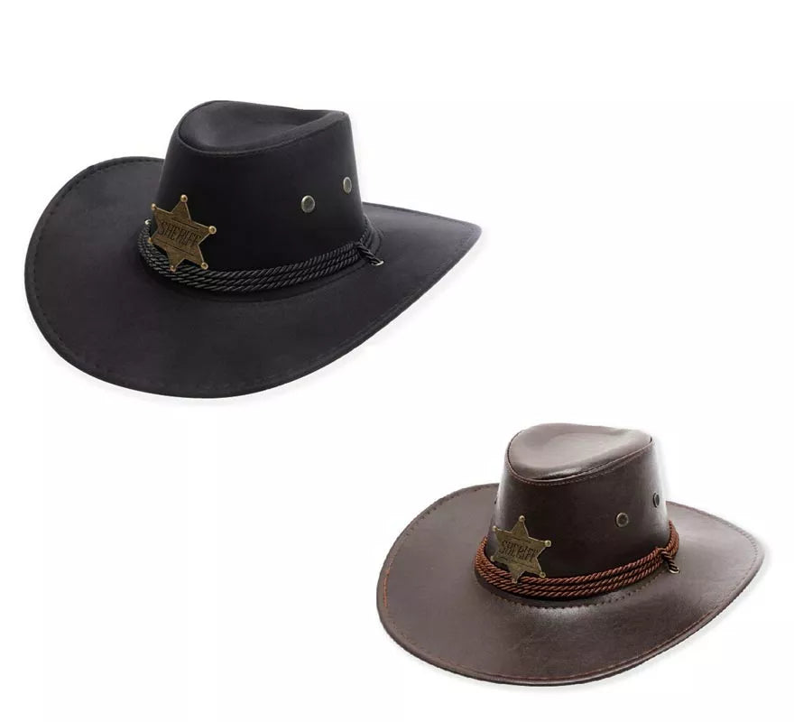 Translation missing: es.Sombrero de Vaquero Sheriff en varios colores adulto