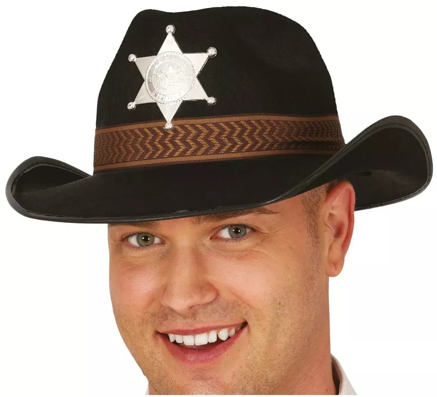Translation missing: es.Sombrero fieltro de Sheriff negro