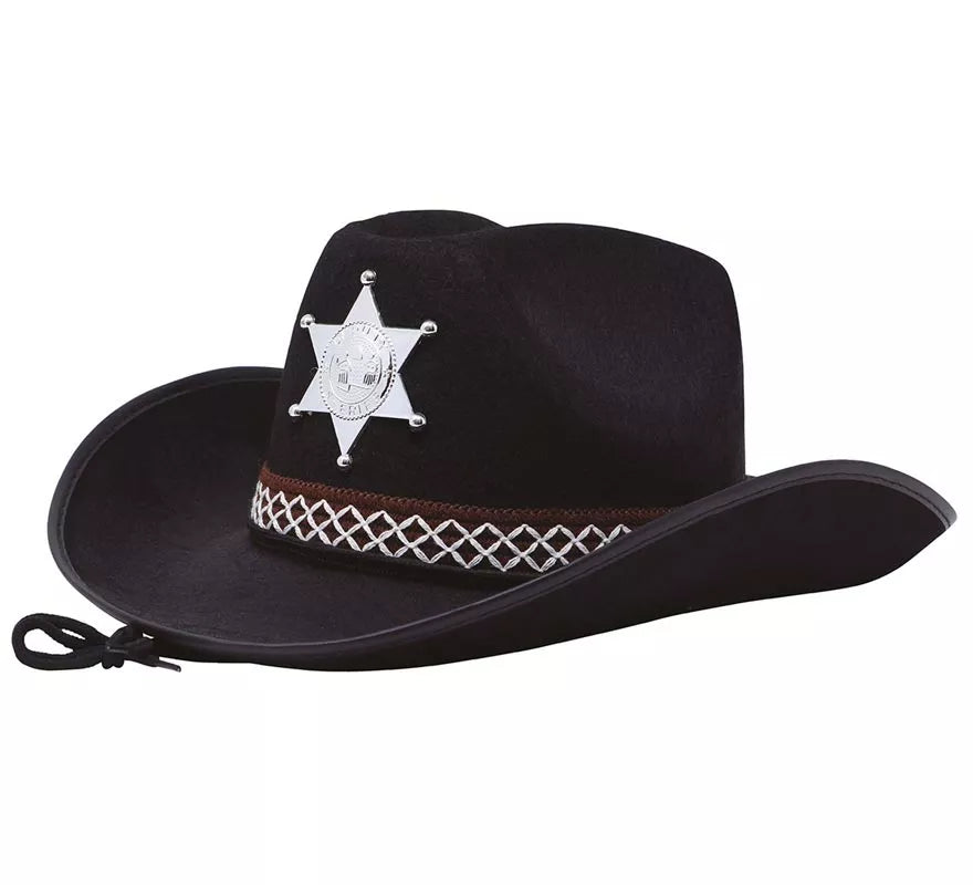 Translation missing: es.Sombrero fieltro de Sheriff negro