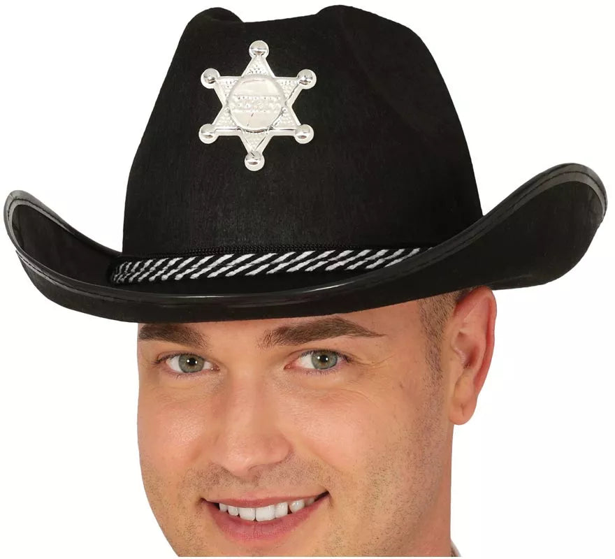 Translation missing: es.Sombrero fieltro Sheriff negro