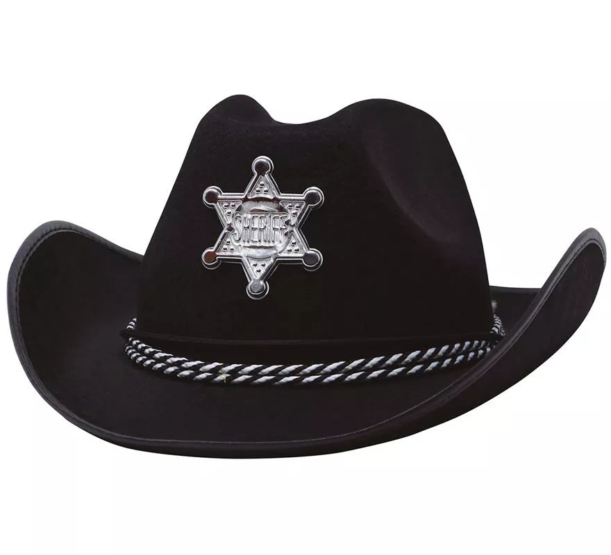 Translation missing: es.Sombrero fieltro Sheriff negro