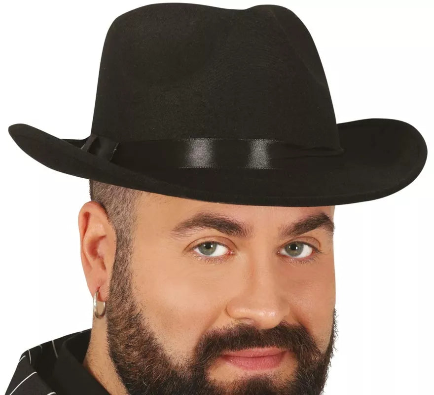 Translation missing: es.Sombrero Ganster de tela negro