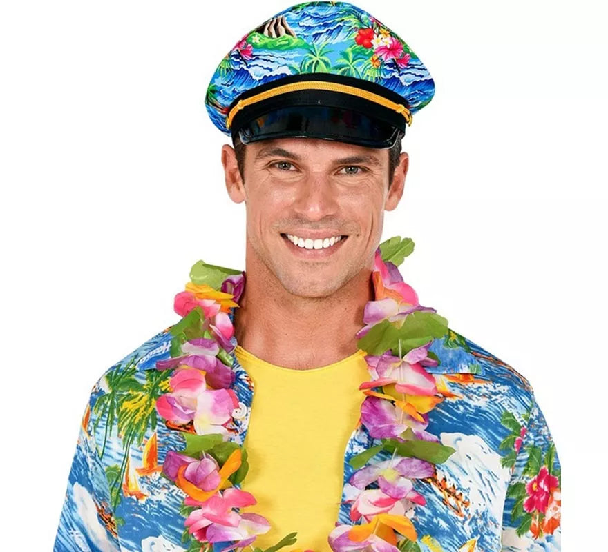 Translation missing: es.Sombrero Hawaiano de Capitán para adultos