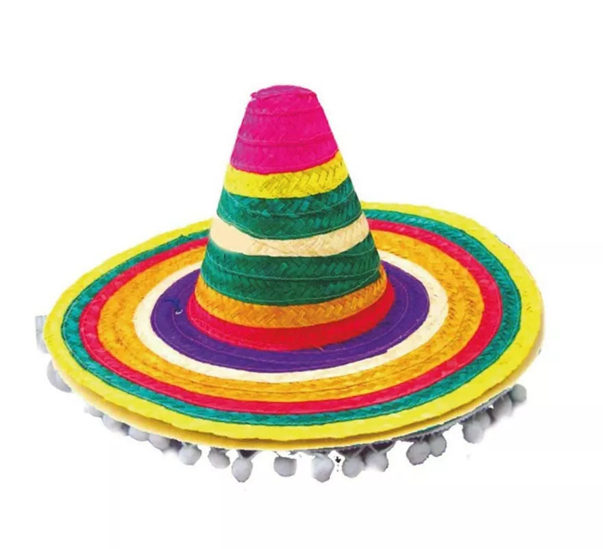 Translation missing: es.Sombrero Mexicano multicolor adulto de 48 cm