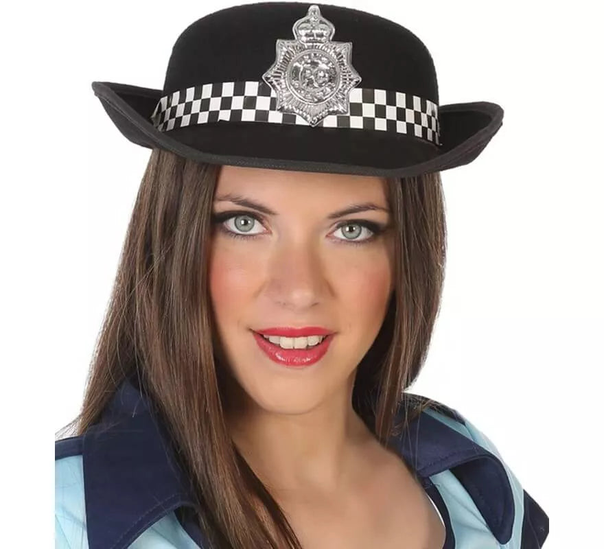 Translation missing: es.Sombrero Negro de Policía con Placa