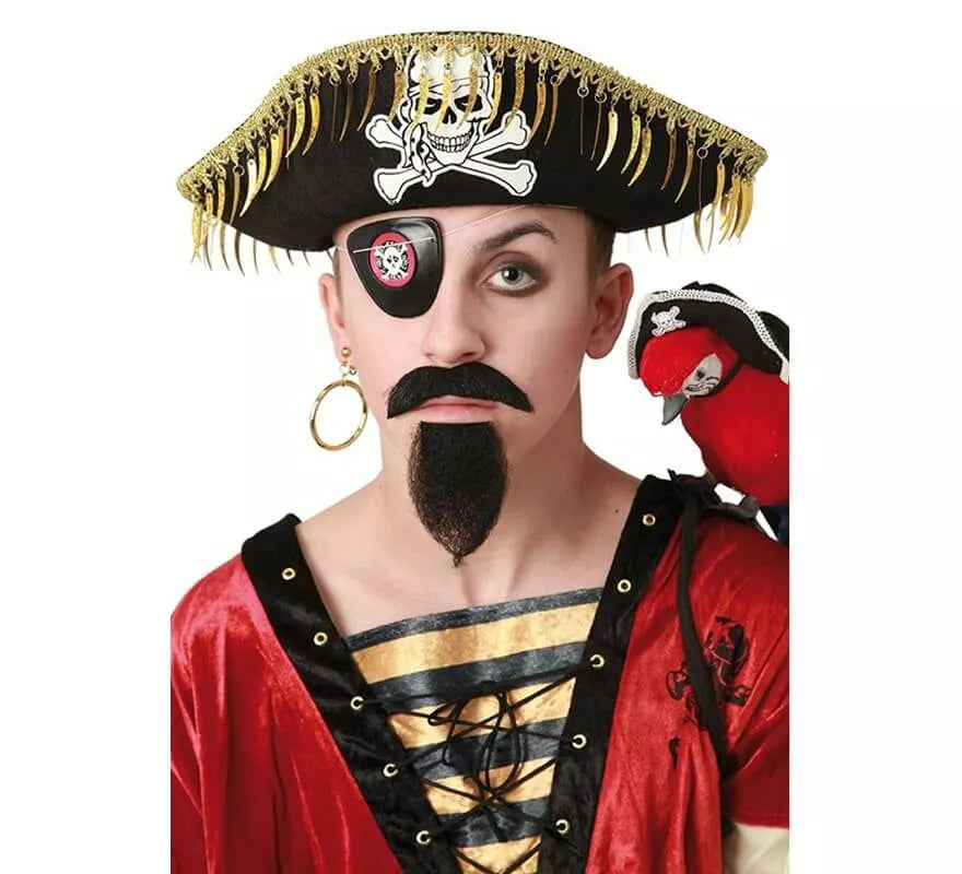 Translation missing: es.Sombrero Pirata con flecos para adultos