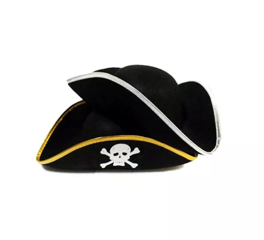 Translation missing: es.Sombrero Pirata negro con calavera infantil colores surtidos