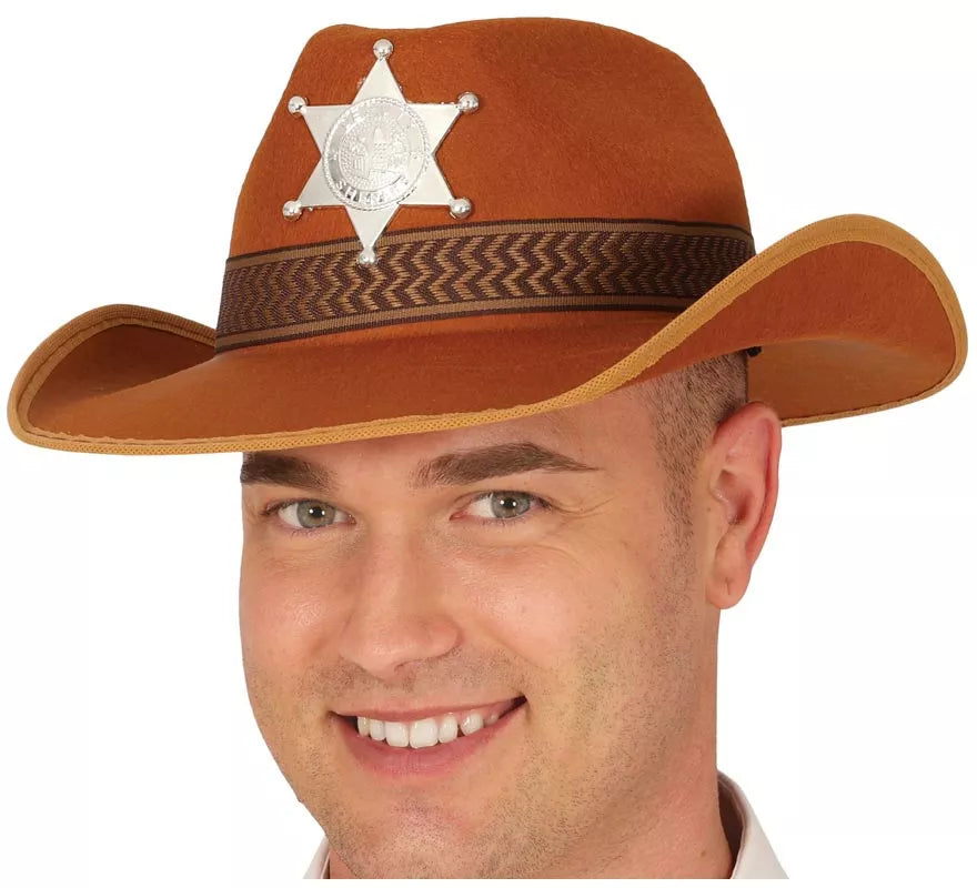 Translation missing: es.Sombrero Sheriff de fieltro marrón