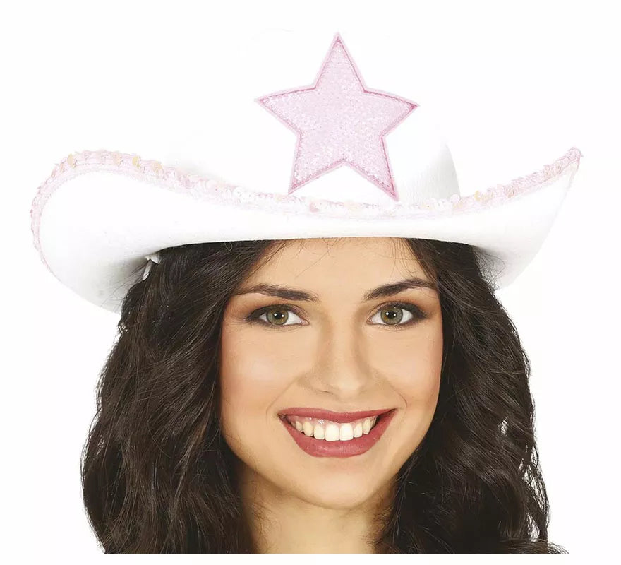 Translation missing: es.Sombrero Vaquero Blanco con Estrella