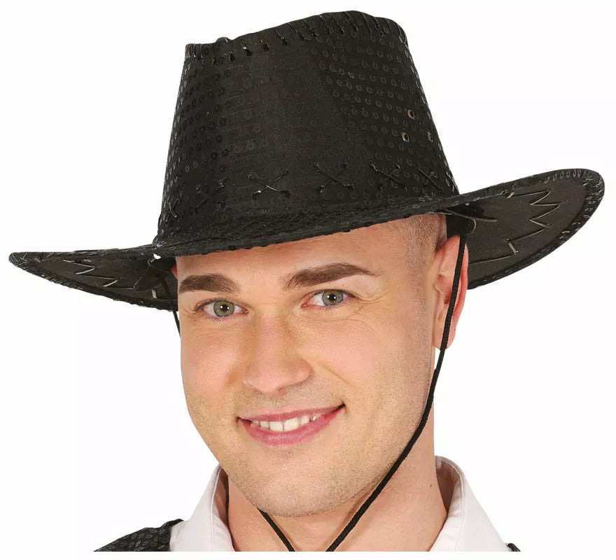 Translation missing: es.Sombrero Vaquero con lentejuelas en varios colores adulto