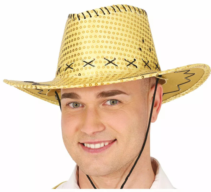 Translation missing: es.Sombrero Vaquero con lentejuelas en varios colores adulto