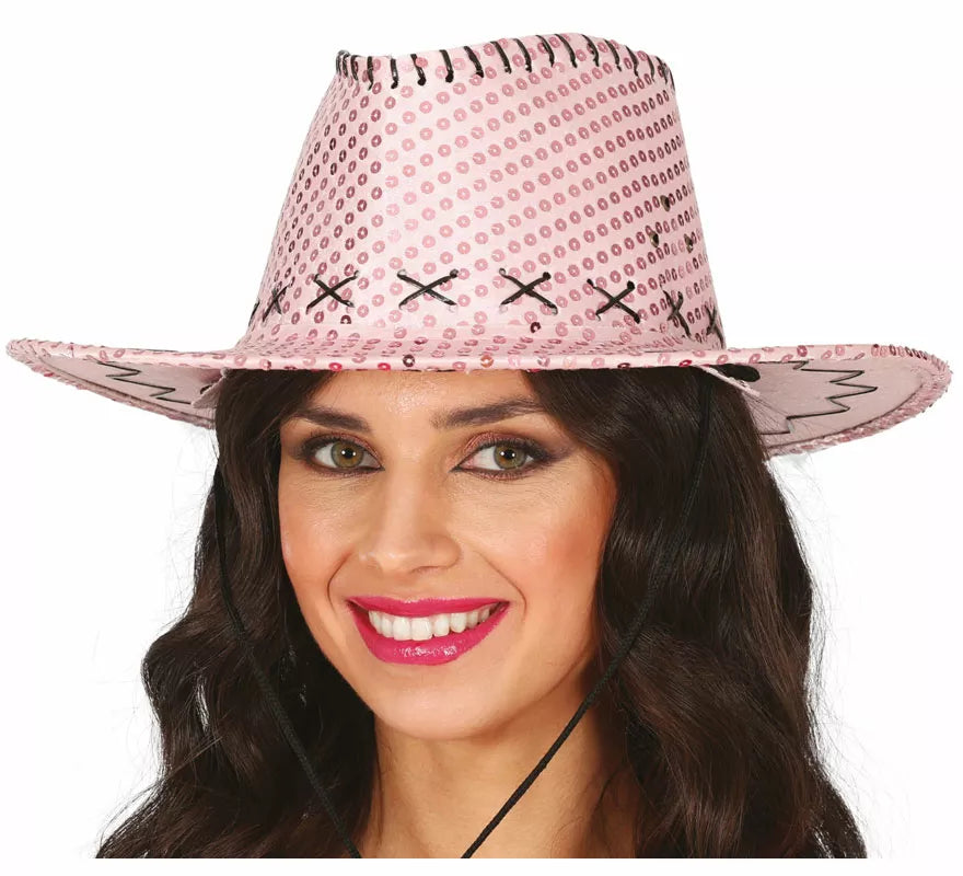 Translation missing: es.Sombrero Vaquero con lentejuelas en varios colores adulto