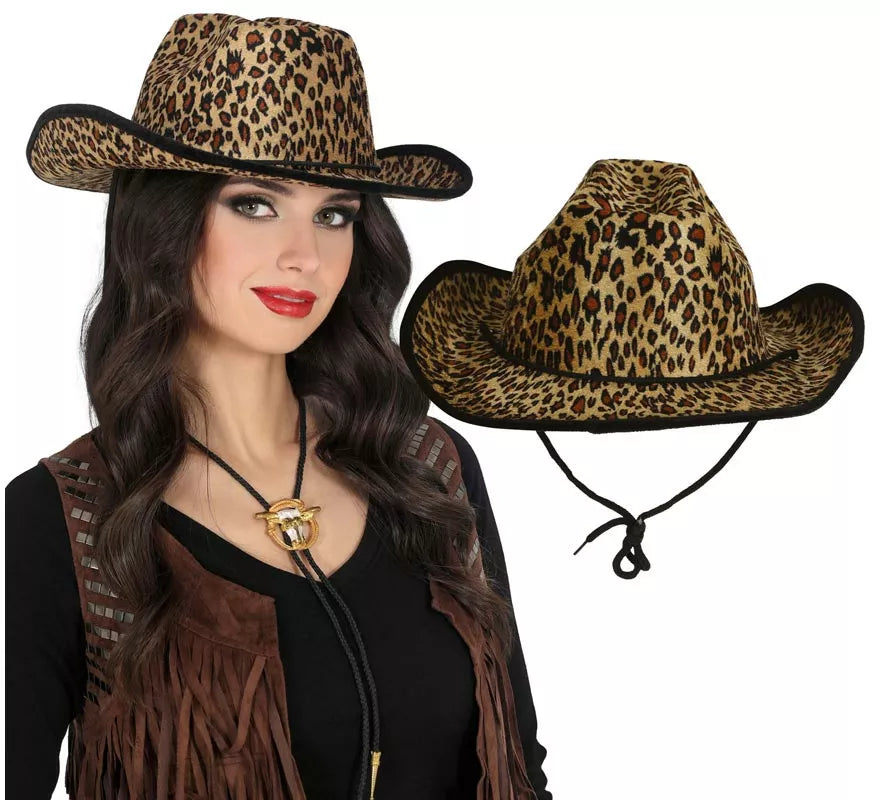 Translation missing: es.Sombrero Vaquero Leopardo adultos