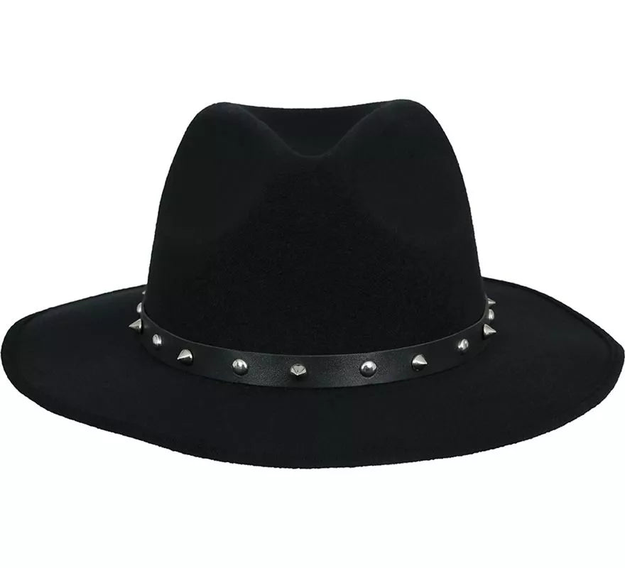 Translation missing: es.Sombrero Vaquero negro con Remaches para adultos